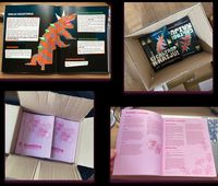 print copies of Bumbling and Caltrop Kaiju in boxes and spread to show contents